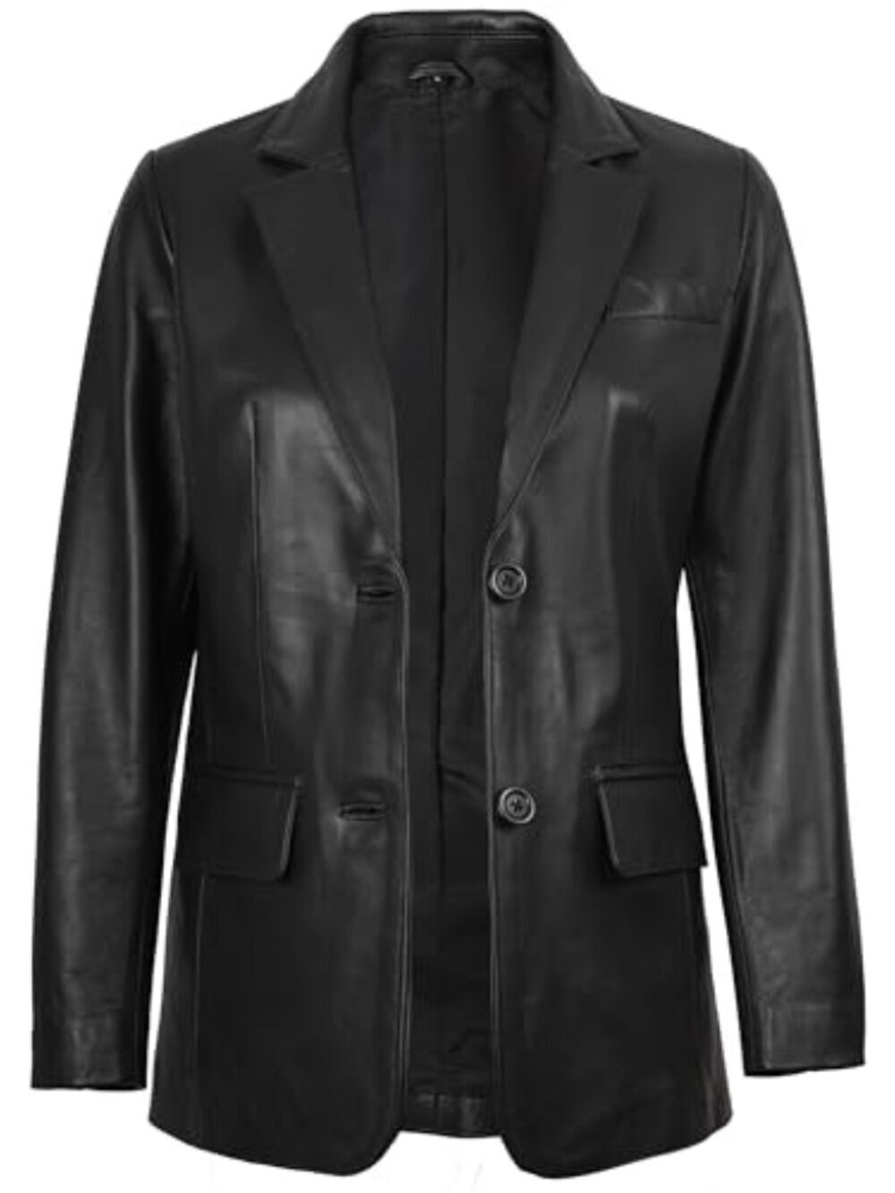 🆕 Leather Blazer Women - Casual Fashion Coat Style Real Lambskin Womens - Picture 2 of 7